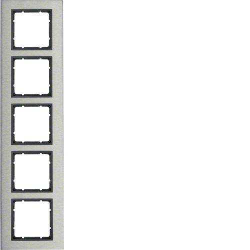 Berker 10153606 Rahmen 5fach B.7 Edelstahl/anthrazit Mesch Shop Berker 10153606 Rahmen 5fach B.7 Edelstahl/anthrazit Mesch Shop